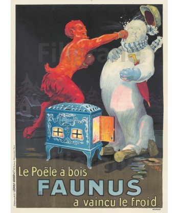 PUB POËLE BOIS FAUNUS Rf149-POSTER/REPRODUCTION d1 AFFICHE VINTAGE de technologie