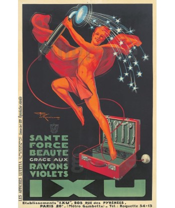 PUB RAYONS VIOLETS IXU Rf168-POSTER/REPRODUCTION d1 AFFICHE VINTAGE votre restaurant rapide dans 