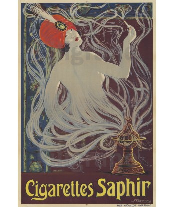 PUB SAPHIR CIGARETTES Rhqo-POSTER/REPRODUCTION d1 AFFICHE VINTAGE le des métaux précieux