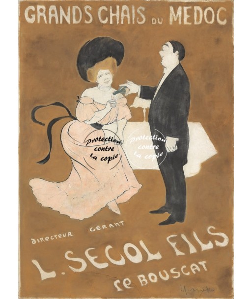 PUB SECOL FILS VIN MéDOC Rf55-POSTER/REPRODUCTION d1 AFFICHE VINTAGE Les magasins à Paris et en Île-de-France