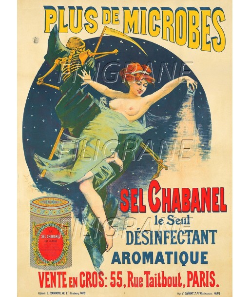 PUB SEL CHABANEL  Rzod-POSTER/REPRODUCTION d1 AFFICHE VINTAGE de technologie