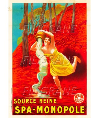 PUB SPA MONOPOLE SOURCE REINE Ruej-POSTER/REPRODUCTION d1 AFFICHE VINTAGE basket pas cher