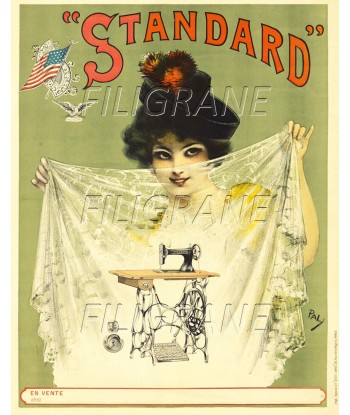 PUB STANDARD MACHINE à COUDRE Rnzh-POSTER/REPRODUCTION d1 AFFICHE VINTAGE Fin de série