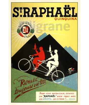 PUB ST RAPHAËL ApéRITIF Rnkg-POSTER/REPRODUCTION d1 AFFICHE VINTAGE brillant des détails fins