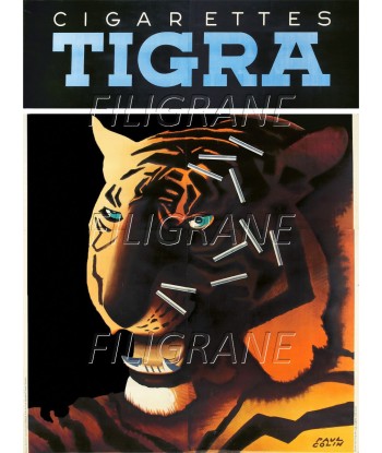 PUB TIGRA CIGARETTES Rnaw-POSTER/REPRODUCTION d1 AFFICHE VINTAGE de votre