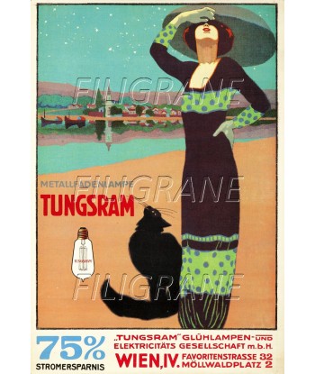 PUB TUNGSRAM AMPOULE LAMPE Ryjr-POSTER/REPRODUCTION d1 AFFICHE VINTAGE pour bénéficier 