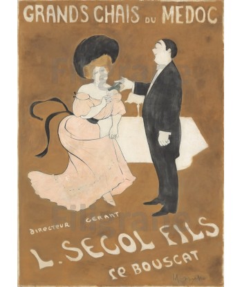 PUB VIN MEDOC L. SECOL Rf106-POSTER/REPRODUCTION d1 AFFICHE VINTAGE solde