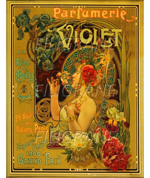 PUB VIOLET PARFUMERIE PARIS Rxww-POSTER/REPRODUCTION d1 AFFICHE VINTAGE offre 