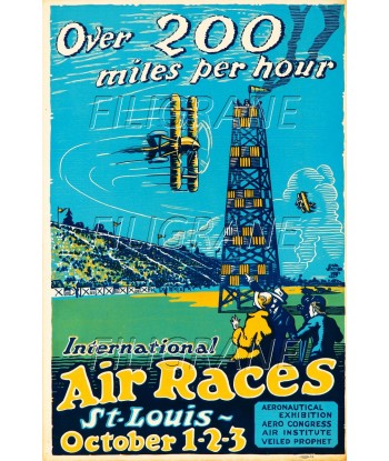 AIRLINES AIR RACES ST LOUIS Rewd-POSTER/REPRODUCTION d1 AFFICHE VINTAGE plus qu'un jeu 