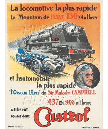 AIRLINES L'OISEAU BLEU M. CAMPBELL Rspl-POSTER/REPRODUCTION d1 AFFICHE VINTAGE votre restaurant rapide dans 