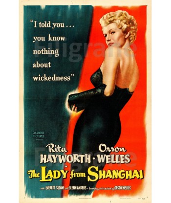 LADY from SHANGHAI FILM Ryim-POSTER/REPRODUCTION d1 AFFICHE VINTAGE solde