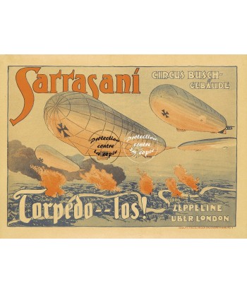 AVIATION ZEPPELIN TORPéDO LOS Rf53-POSTER/REPRODUCTION d1 AFFICHE VINTAGE 50-70% off 