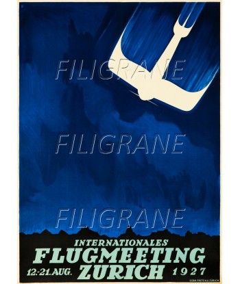 AVIATION ZURICH FLUGMEETING 1927 Rowc-POSTER/REPRODUCTION d1 AFFICHE VINTAGE sur le site 