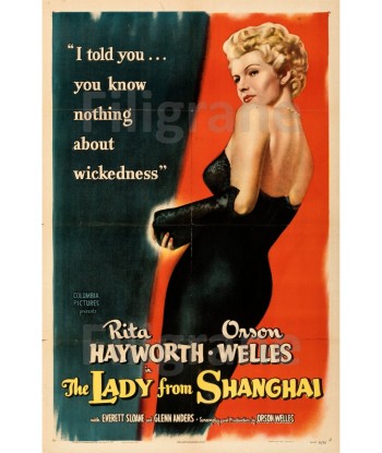 LADY from SHANGHAI FILM Rzjs-POSTER/REPRODUCTION d1 AFFICHE VINTAGE Voir les baskets