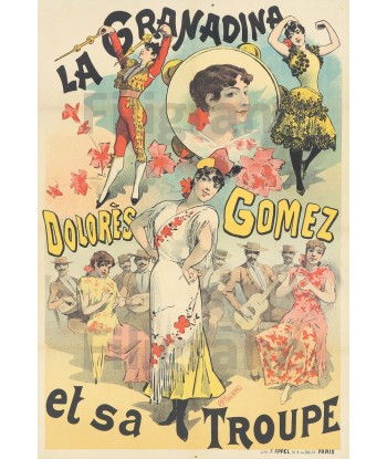 SPECTACLE Dolorès GOMEZ TROUPE Ryyc-POSTER/REPRODUCTION d1 AFFICHE VINTAGE Fin de série