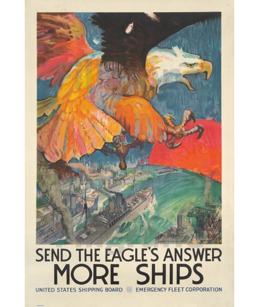 FILM EAGLES ANSWER SHIPS Rf45-POSTER/REPRODUCTION d1 AFFICHE VINTAGE Vous souhaitez 