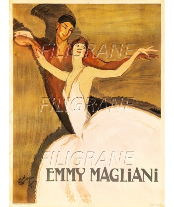 SPECTACLE Emmy MAGLIANI DANSEUSE Riyn-POSTER/REPRODUCTION d1 AFFICHE VINTAGE soldes