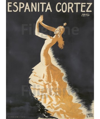 SPECTACLE ESPANITA CORTEZ Rf90-POSTER/REPRODUCTION d1 AFFICHE VINTAGE hantent personnes