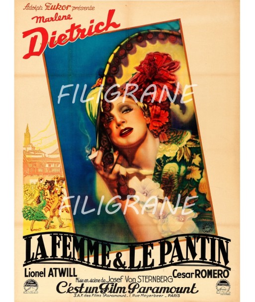 LA FEMME et LE PANTIN FILM Rsdb-POSTER/REPRODUCTION d1 AFFICHE VINTAGE Faites des économies