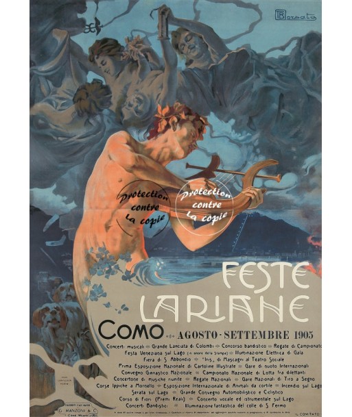 FêTES FESTE LARIANE 1905 Rf61-POSTER/REPRODUCTION d1 AFFICHE VINTAGE Jusqu'à 80% De Réduction