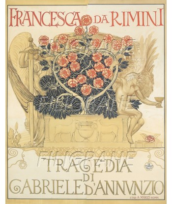 SPECTACLE FRANCESCA da RIMINI Rxye-POSTER/REPRODUCTION d1 AFFICHE VINTAGE france