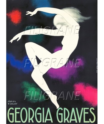 SPECTACLE GEORGIA GRAVES DANSEUSE Rvvi-POSTER/REPRODUCTION d1 AFFICHE VINTAGE la livraison gratuite