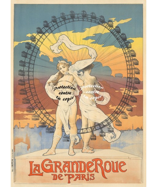 FêTE GRANDE ROUE PARIS Rf40-POSTER/REPRODUCTION d1 AFFICHE VINTAGE votre restaurant rapide dans 