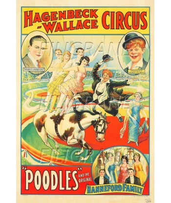 CIRQUE HAGENBECK WALLACE  CIRCUS Rfba-POSTER/REPRODUCTION d1 AFFICHE VINTAGE pas chere