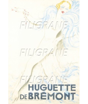 SPECTACLE Huguette de BréMONT Rdxg-POSTER/REPRODUCTION d1 AFFICHE VINTAGE les ctes