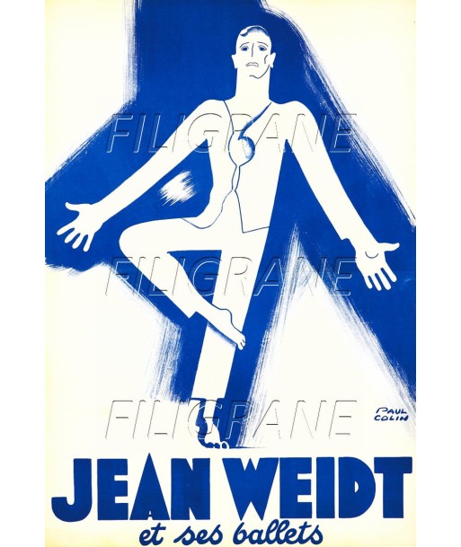 SPECTACLE Jean WEIDT DANSEUR Rkjm-POSTER/REPRODUCTION d1 AFFICHE VINTAGE les muscles