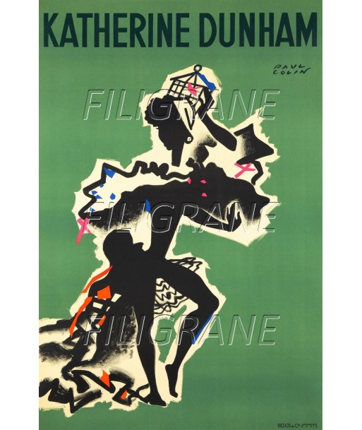 SPECTACLE KATHERINE DUNHAM Rzpu-POSTER/REPRODUCTION d1 AFFICHE VINTAGE hantent personnes