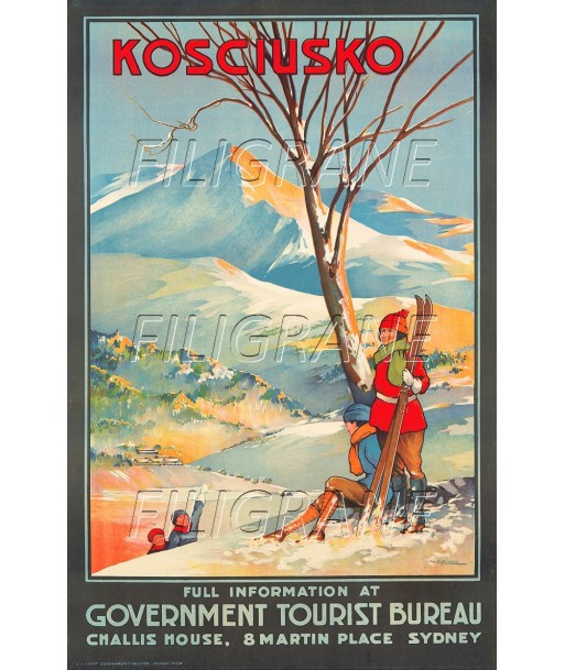 DIVERS KOSCIUSKO  Rvah-POSTER/REPRODUCTION d1 AFFICHE VINTAGE du meilleur 