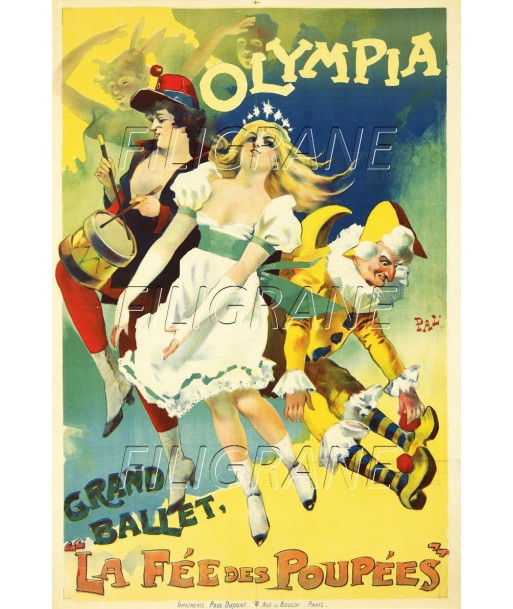 SPECTACLE La FéE des POUPéES OLYMPIA Rcsk-POSTER/REPRODUCTION d1 AFFICHE VINTAGE Dans la société mordern