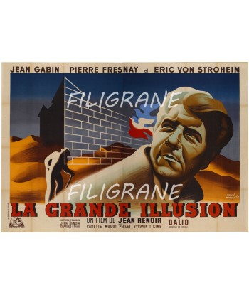 LA GRANDE ILLUSION FILM Roxm-POSTER/REPRODUCTION d1 AFFICHE VINTAGE du meilleur 