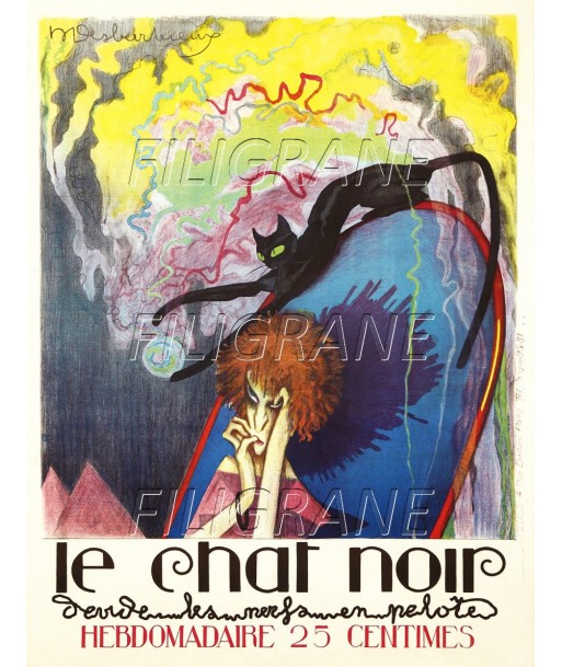 PUB LE CHAT NOIR REVUE PRESSE Rfyn-POSTER/REPRODUCTION d1 AFFICHE VINTAGE 50-70% off 