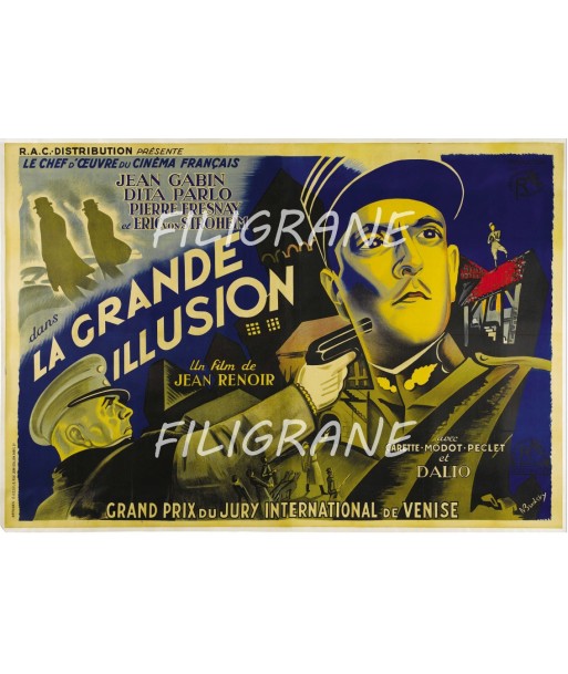 LA GRANDE ILLUSION FILM Rwhh-POSTER/REPRODUCTION d1 AFFICHE VINTAGE est présent 