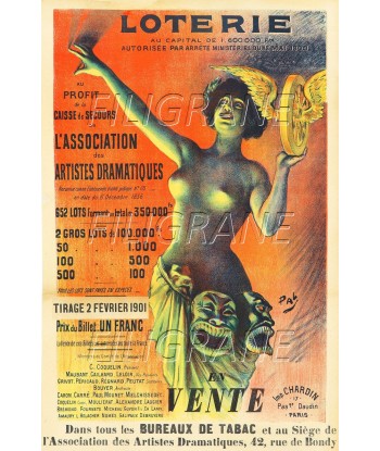 PUB LOTERIE 1901 ARTISTES Riqv-POSTER/REPRODUCTION d1 AFFICHE VINTAGE Découvrez la collection