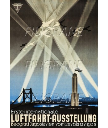 AVIATION LUFTFAHRT AUSSTELLUNG 1938 Rtkb-POSTER/REPRODUCTION d1 AFFICHE VINTAGE en ligne