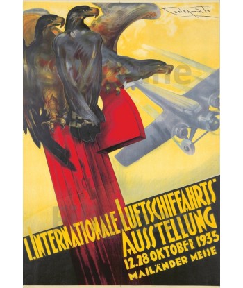 AVIATION LUFTSCHIFFAHRTS 1935 R243-POSTER/REPRODUCTION d1 AFFICHE VINTAGE d'Europe débarque