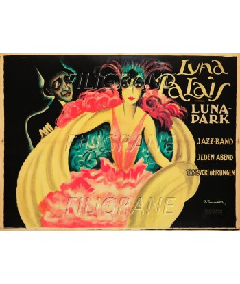 SPECTACLE Lyna PALAIS LUNA PARK Rhvq-POSTER/REPRODUCTION d1 AFFICHE VINTAGE plus qu'un jeu 