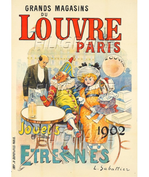 PUB MAGASINS du LOUVRE 1902 Rssd-POSTER/REPRODUCTION d1 AFFICHE VINTAGE du meilleur 