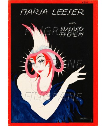 SPECTACLE Maria LEESER Rhjs-POSTER/REPRODUCTION d1 AFFICHE VINTAGE acheter en ligne