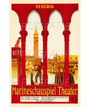 THEATRE MARINESCHAUSPIEL THEATER Rqqg-POSTER/REPRODUCTION d1 AFFICHE VINTAGE pour bénéficier 