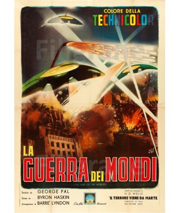 LA GUERRA dei MONDI FILM Rdrd-POSTER/REPRODUCTION d1 AFFICHE VINTAGE l'évolution des habitudes 