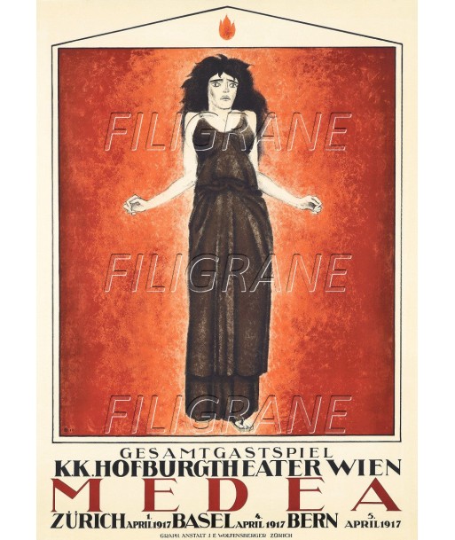 THEATRE MEDEA  Ryjw-POSTER/REPRODUCTION d1 AFFICHE VINTAGE de pas cher