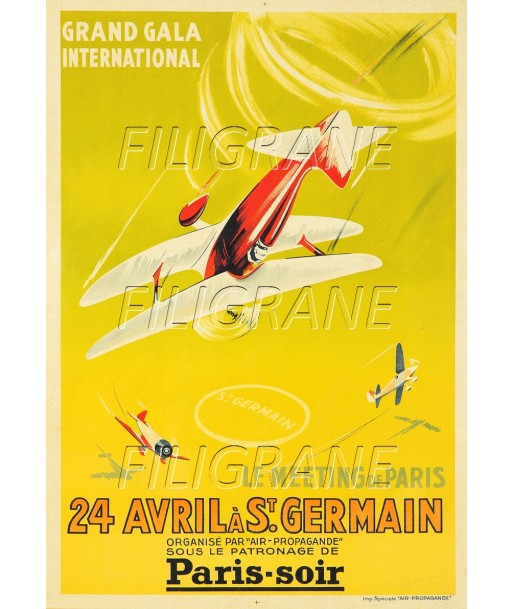 AVIATION MEETING AéRIEN  ST GERMAIN Rfhs-POSTER/REPRODUCTION d1 AFFICHE VINTAGE 2023