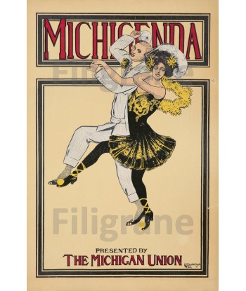 SPECTACLE MICHIGENDA DANSE Ricw-POSTER/REPRODUCTION d1 AFFICHE VINTAGE soldes