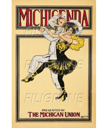 SPECTACLE MICHIGENDA DANSE Rmzy-POSTER/REPRODUCTION d1 AFFICHE VINTAGE livraison gratuite