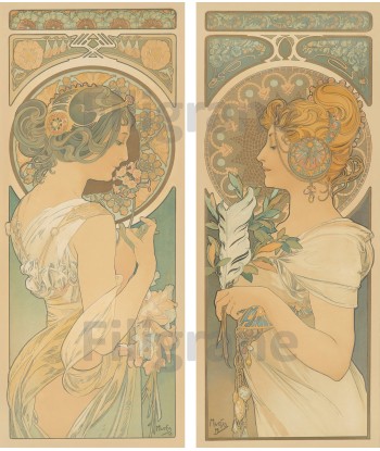 DIVERS MUCHA Roqq-POSTER/REPRODUCTION d1 AFFICHE VINTAGE la livraison gratuite