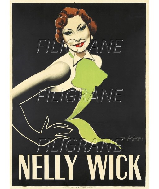 SPECTACLE Nelly WICK Riid-POSTER/REPRODUCTION d1 AFFICHE VINTAGE brillant des détails fins